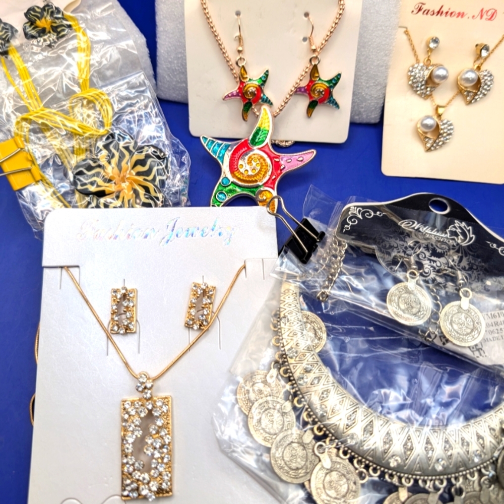 A514 Five New Necklace & Earring Sets